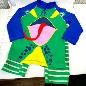 Mini Boden Sun Safe Swimsuit, Size 7-8